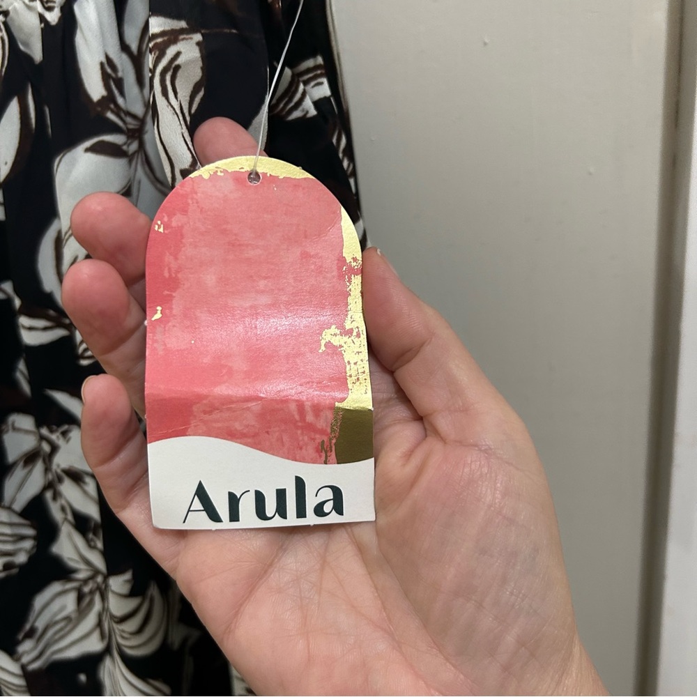 ARULA Black, White & Brown Floral Jumpsuit Size B 2X NWT - Picture 10 of 11